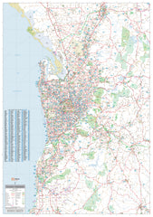 Adelaide & Region Hema 1000 x 1430mm Supermap Laminated Wall Map with Free Map Dots