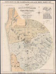 City of Adelaide Historic Wall Map 1877