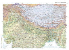 India North and Bangladesh Collins 834 x 609mm Wall Map