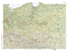 Poland Collins 834 x 609mm Wall Map