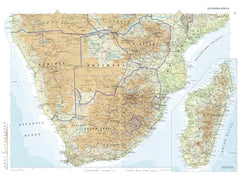 South Africa Collins 834 x 609mm Wall Map