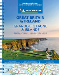 Great Britain & Ireland Road Atlas Michelin Spiral Bound