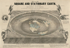 Map of the Square and Stationary Earth 1893