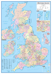 British Isles Administrative Maps International 841 x 1189mm Wall Map