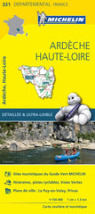 France Ardèche / Haute-Loire Michelin Map 331