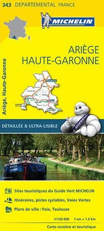 France Ariège / Haute-Garonne Michelin Map 343