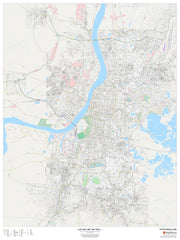 Kolkata - India City Wall Map 1219 x 914mm