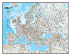 Europe National Geographic 772 x 605mm Wall Map