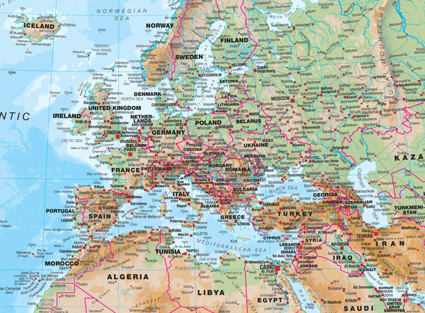 World Maps International Physical, Buy World Physical Wall Map - Mapworld