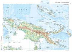 New Guinea and Solomon Islands Wall Supermap 1500 x 1010mm Collins