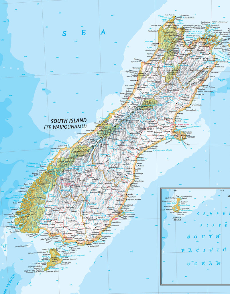 New Zealand NGS, Buy Wall Map of Australia - Mapworld