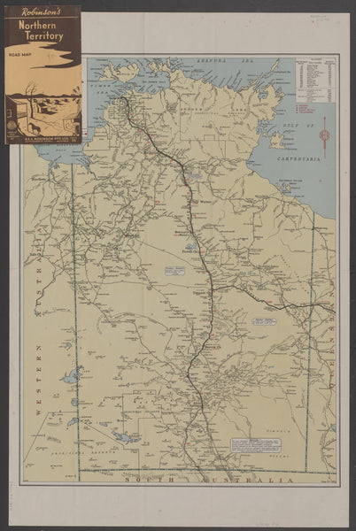 Northern Territory Wall Map H.E.C.Robinson 1953