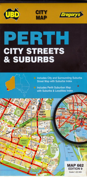 Perth City Streets & Suburbs Map UBD 662