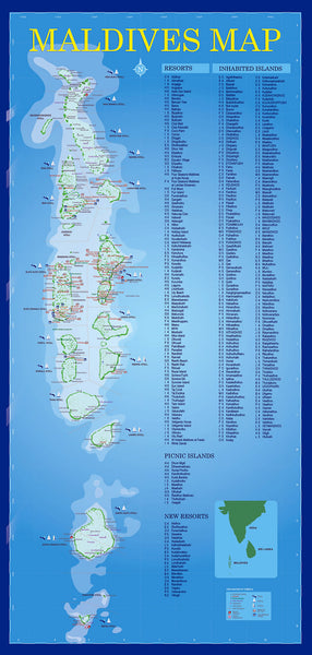 Maldives Wall Map