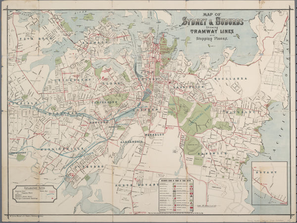 Sydney Tramways Wall Map