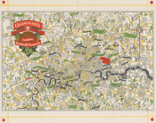 Charrington's Map & Guide to London Football Grounds