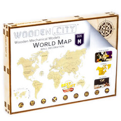 World Map Wooden Puzzle 3D Medium 570 x 380mm