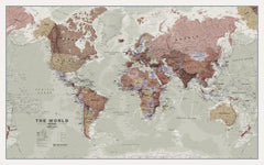 Executive World Maps International 2024 1360 x 840mm Wall Map