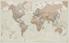 Antique World Maps International 2024 1364 x 844mm Wall Map