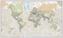 Classic World Maps International 2024 1364 x 844 mm Wall Map