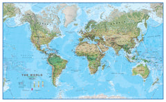 Environmental World Maps International 1395 x 875mm Wall Map