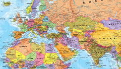 Political World Maps International 2024 1360 x 840mm Wall Map