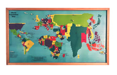 World Population 1270 x 890mm Wall Map