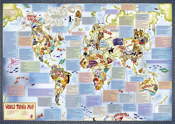 Illustrated Trivia World Map by Maps International