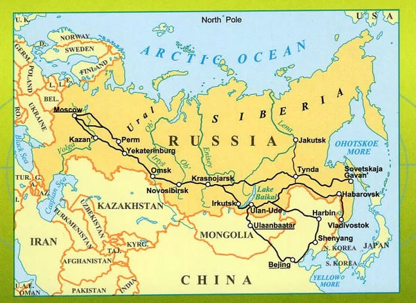 Buy Trans Siberian Railway Map - Mapworld