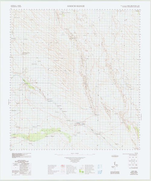 1850 Gooch Range 1:100k Topographic Map