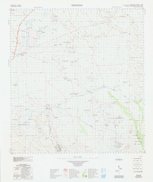 1851 Winning 1:100k Topographic Map