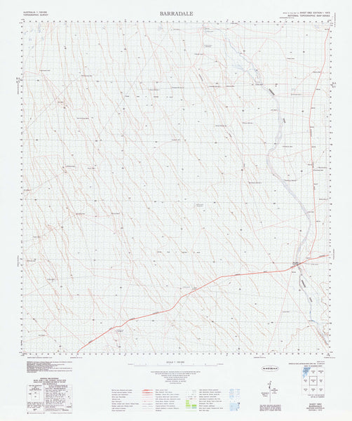 1852 Barradale 1:100k Topographic Map