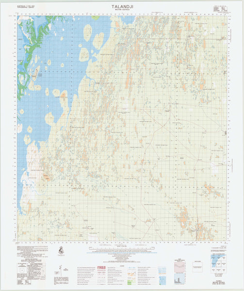 1853 Talandji 1:100k Topographic Map