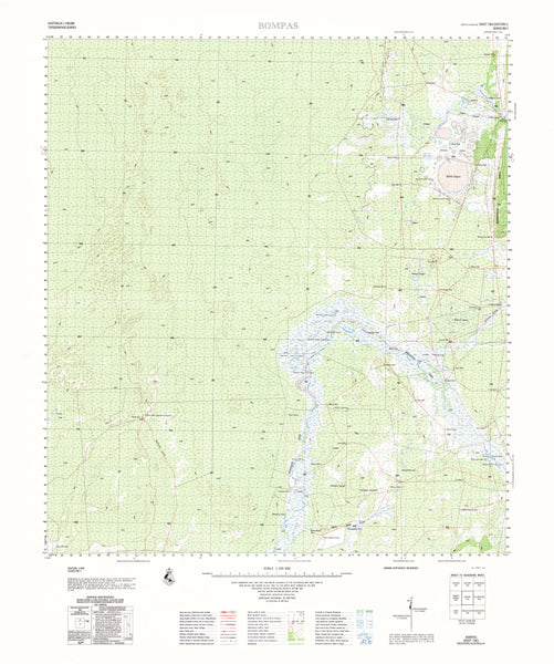 1943 Bompas 1:100k Topographic Map