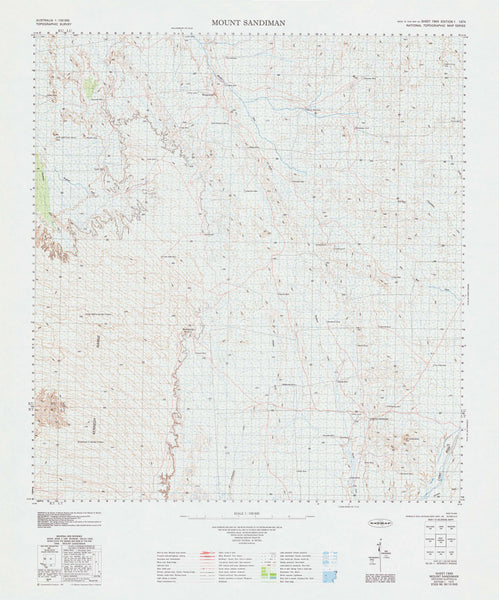 1949 Mount Sandiman 1:100k Topographic Map