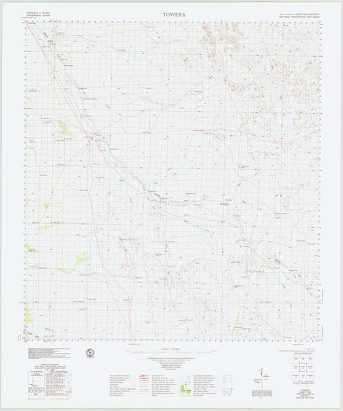 1951 Towera 1:100k Topographic Map