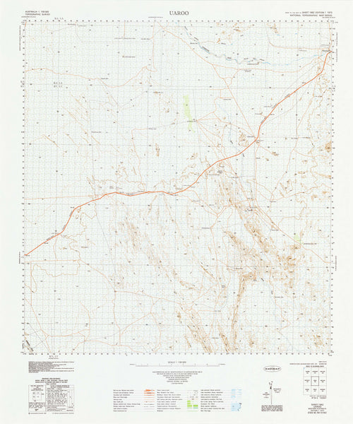 1952 Uaroo 1:100k Topographic Map