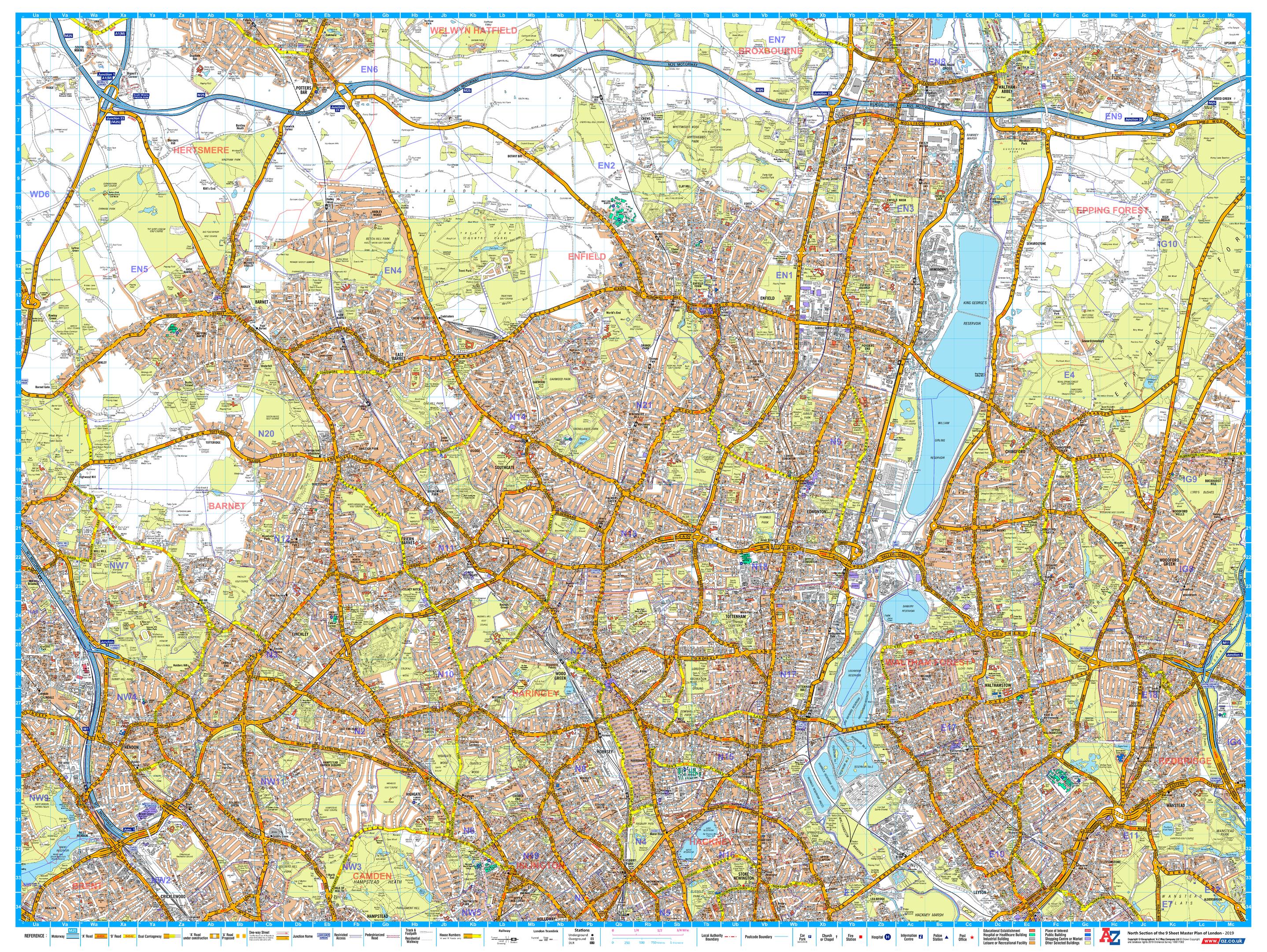 map of north london