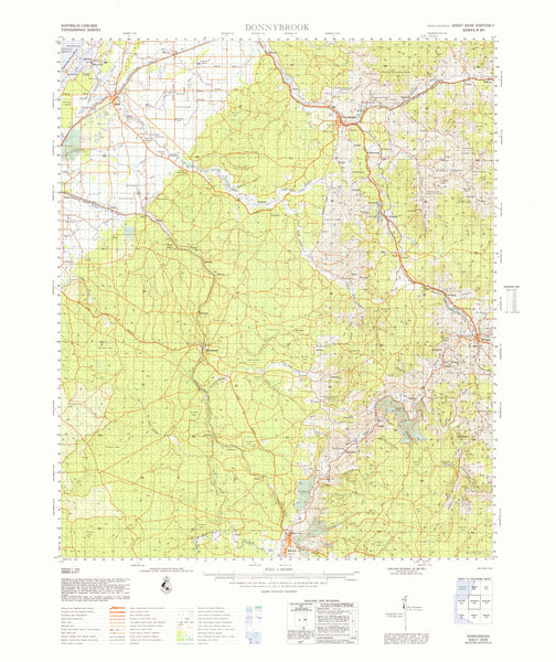 2030 Donnybrook 1:100k Topographic Map