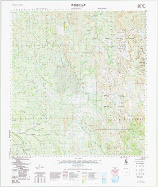 2051 Maroonah 1:100k Topographic Map