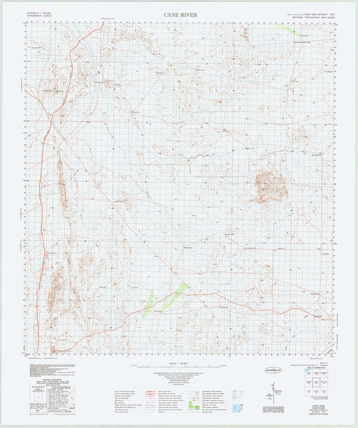 2053 Cane River 1:100k Topographic Map