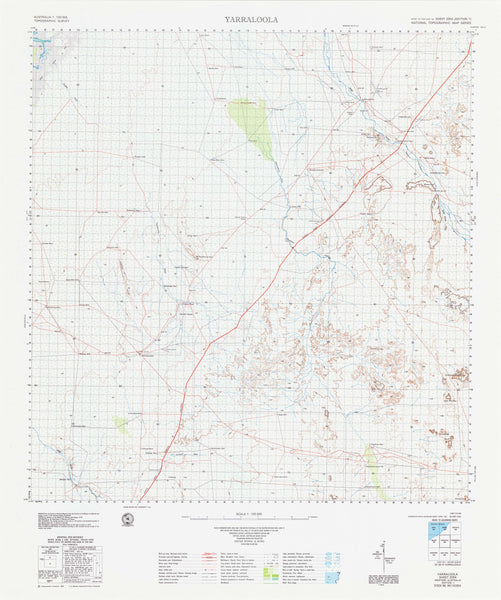 2054 Yarraloola 1:100k Topographic Map