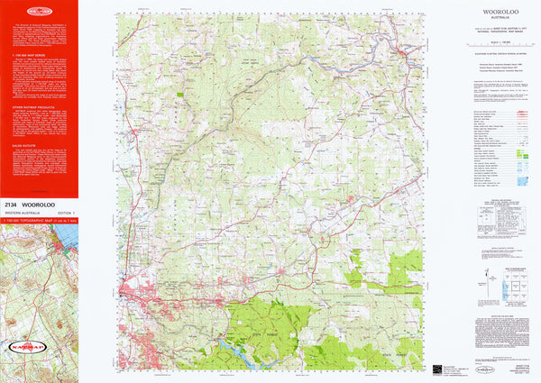 2134 Wooroloo 1:100k Topographic Map