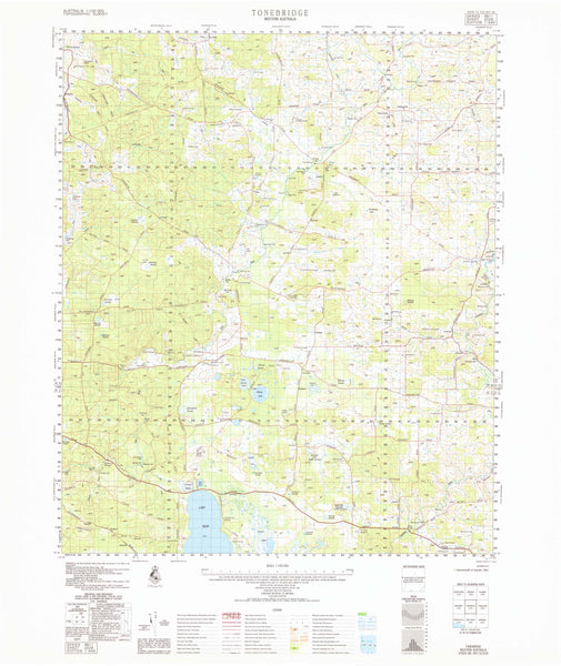 2229 Tonebridge 1:100k Topographic Map