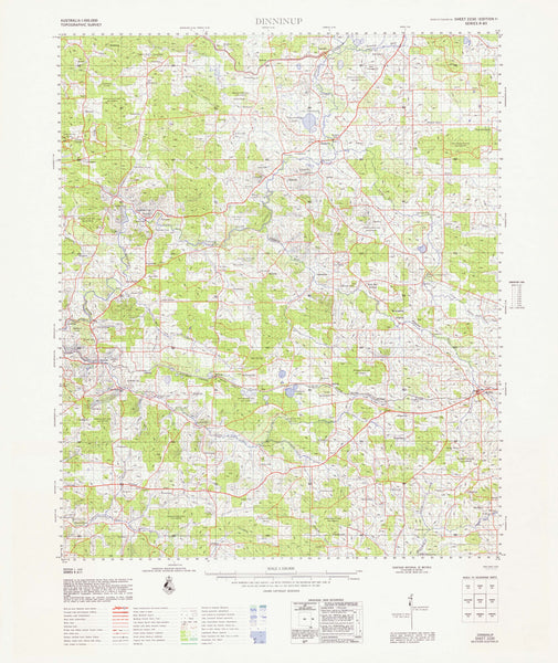 2230 Dinninup 1:100k Topographic Map