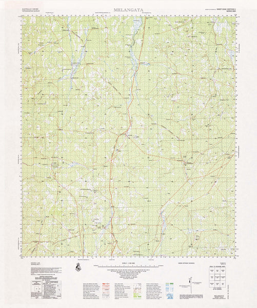 2242 Melangata 1:100k Topographic Map