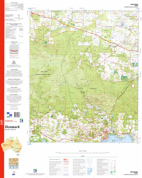 2328 Denmark 1:100k Topographic Map