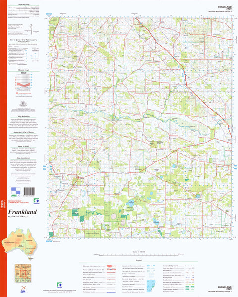 2329 Frankland 1:100k Topographic Map