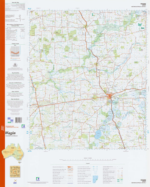 2331 Wagin 1:100k Topographic Map