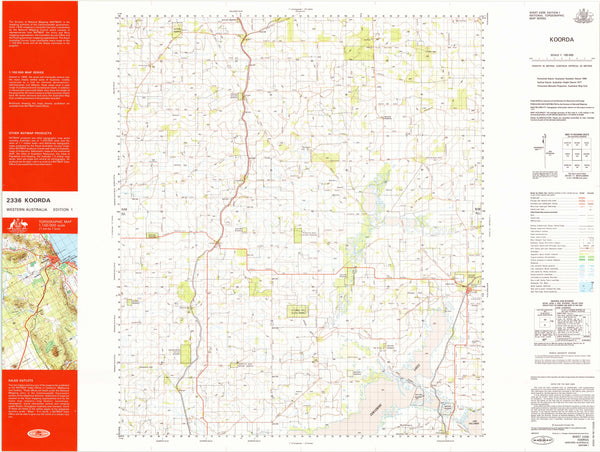 2336 Koorda 1:100k Topographic Map